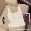 Foto real del nuevo top sexy strapless de encaje de burbujas combinado para mujer, con un diseño elegante con copa integrada fija y cómoda banda trasera