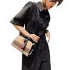 Bolsa Feminina Crossbody de Couro Genuíno 2024 Nova Bolsa de Ombro Moderna para Internet de Alta Qualidade Bolsa de Sela para Todos os Jogos Bolsa de Bolinho de Massa Bolsa de Prellis da Moda