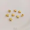 Cuentas Sueltas Chapadas en Oro Separadores Cuentas de Ábaco Cuentas con Esquina Cortada Estrella de Cinco Puntas Corazón Trébol Separadores para Joyería de Cuerda DIY