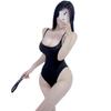 Nuevo Conjunto de Lencería Sexy Ajustado Talla Plus con Abertura en la Entrepierna y Tirante de No Quitarse Traje de Baño Body Ropa de Dormir