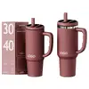 Copo de carro transfronteiriço de 40 oz, aço inoxidável 304, grande capacidade, alto valor estético, copo de gelo de carro portátil, copo térmico, personalizável