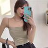 2023 Top Básico Anti-Exposición Envolvente de Pecho Verano Ropa Exterior Corto Sexy Sin Mangas Camisola Elástica para Mujer