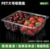 Caja de embalaje transparente para frutas, caja de plástico PET para cortar frutas con compartimentos y tapa, caja rectangular para hornear frutas, plato de frutas