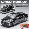 1:32 Toyota Corolla Modelo de carro Simulação Metal Acústico-óptico Pull-back Liga Modelo de carro Brinquedo Coleção Ornamentos