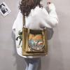 Bolso cruzado Estudiante Portátil Bolso de lona Bolso de hombro Bolso de compras Bolso de lona Bolso de mano de gran capacidad Bolso para salidas de mujer