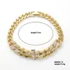 Tendencia Hip Hop Europeo y Americano Cadena Cubana Cobre Incrustado Circonita Pulsera Transfronteriza Nuevo Estilo Hip Hop de Gama Alta Joyería de Mano Simple y de Moda