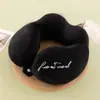 Almohada de Espuma Viscoelástica de Color Sólido en Forma de U, Almohada Redonda de Viaje para el Cuello, Almohada de Espuma Viscoelástica en Forma de U al por Mayor con Impresión de Logo