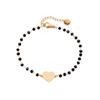 Pulseira Europeia e Americana Transfronteiriça de Aço Inoxidável Trevo de Quatro Folhas Joia para Homens e Mulheres, Pulseira de Casal de Aço Titânio Estilo Étnico, Joia Ajustável