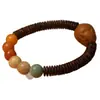 Joias Coloridas Envelhecidas Acessórios de Sementes de Bodhi Multi-Tesouro Contas Budistas Pulseira de Círculo Único Pulseira Unissex de Animais Pequenos