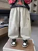 Q03 Pantalones para niño, pants deportivos, estilo primavera y otoño, pantalones atléticos, negro y gris, para bebés y niños pequeños, pantalones casuales, ropa deportiva para niños