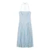 Estilo Europeo y Americano Transfronterizo Z Nueva Moda Elegante Ropa para Mujer al por Mayor Vestido Midi de Cuello Halter 4772354