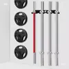 Estante de Pared con Ganchos para Barra, Cinturón, Cuerda para Saltar, Bandas de Resistencia, Estante de Almacenamiento para Equipo de Fitness, Accesorios para el Hogar