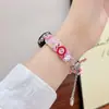 Pulseira de Relógio com Botão Laço Gatinho Adequada para Xiaomi Mi Band Geração 11/10 9/8