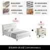 Cama matrimonial de lujo ligero estilo italiano 1.8x 2m cama tapizada de piel 1.5m cama para habitación de invitados en casa 1.2m cama individual