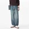 Jeans rectos de alta calidad para hombre, estilo retro americano, nueva marca de moda otoño e invierno, corte holgado, pantalones casuales rectos lavados