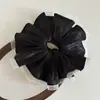Goma para el pelo de malla plisada con encaje estilo coreano, con un ambiente sofisticado y atmosférico, Goma para coleta baja, Cuerda para el pelo de tela simple con diseño floral