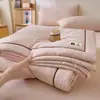 Colcha de Verano Jacquard Teñida en Hilo de Lino Lavado, Colcha Fina de Mezcla de Lino para Uso Doméstico en Habitaciones con Aire Acondicionado, Textura Vintage, Lavable a Máquina