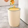 Cubo de basura casual de gran capacidad para el hogar con anillo de presión, baño, inodoro, sala de estar, cocina, dormitorio, papelera creativa