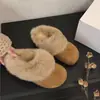 Pantuflas Peludas con Plataforma Interna para Mujer para Uso en Exteriores Nuevo Estilo Otoño/Invierno 2026 Pantuflas de Algodón con Forro de Felpa Calientes Botas de Nieve Birkenstock
