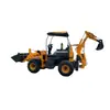 Cargador excavador hidráulico para jardines y huertos, cargador modificado para uso de doble propósito, cargador de construcción de carga frontal y excavación trasera