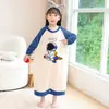 Saco de dormir de franela para niños con diseño de astronauta para otoño e invierno, a prueba de patadas, mono pijama de invierno para niños y niñas, forro polar de coral