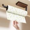 Portarrollos de Papel de Cocina de Nogal Estante Colgante para el Hogar Estante de Almacenamiento para Rollos de Papel Film Colgante de Pared sin Taladro Estante para Trapos