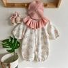 Mameluco para Bebé Otoño Floral Manga Larga Estilo Coreano Unisex Mameluco para Bebé Algodón Puro Ropa Exterior Nueva Ropa Holgada