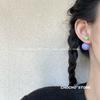 Chocho/Diseño Coreano de Nicho Sentido Lúdico Combinación de Colores Caramelo Pendientes de Pin Pendientes Dos Formas de Usar Pin de Plata 925