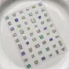 Pegatinas para Uñas de Piedra Preciosa Cubo de Dopamina, Famosas en Internet Caramelo 3D Iridiscente Aurora Cubo de Hielo Estrella Pegatinas para Uñas
