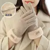 Guantes Calientes para Mujer Invierno al Aire Libre a Prueba de Viento Guantes con Pantalla Táctil Cachemir Guantes de Invierno para Ciclismo Estudiante Femenina Guantes para Conducir