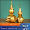 Venda por atacado cobertura aberta cabaça de cobre antiga fazer velha tampa aberta cabaça fofoca com folha de cobre cabaça ornamentos