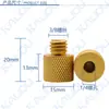 Cámara 1/4 metal 3/8 tornillo adaptador EB soporte de flash placa de montaje rápido rotación mutua de paneo/inclinación tornillos internos y externos