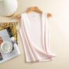 Colete de seda gelo sem rastros feminino, roupa íntima feminina de verão, base para beleza corporal, estudantes, colete de emagrecimento, tipo bandoleira, colete transfronteiriço