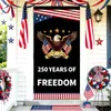 Capa de Porta de Tecido Elástico Decoração Dia da Independência Capa para Cabeça de Porta Decoração do 250º Aniversário dos EUA Capa de Porta Fábrica Atacado Personalização
