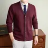 [En Stock] Suéter cárdigan de cuello en V, engrosado, ultrasuave, anti-pilling [También disponible en estilo sin mangas de espalda abierta]