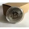 Medalla conmemorativa Bit Bitcoin bit B moneda extranjera moneda virtual artesanías de metal moneda de oro y plata estadounidense regalo