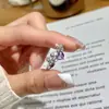 Anillo de Piedra Natural con Diseño de Nicho de Celebridad de Internet de TikTok para Mujer, Anillo de Plata de Ley s925 con Estrellas por Todo el Cielo, Joyería de Alta Calidad