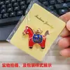 Broche Ano do Cavalo do Zodíaco 2026 Liga de Zinco Esmalte Broche da Riqueza Instantânea Acessório de Alfinete de Roupa Vintage de Alto Padrão