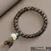 Pulsera de un solo círculo Bodhi Qi de Madera de Águila para Diseño DIY para Hombres y Mujeres, Cuentas de Oración Budista y Accesorios