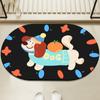 Alfombra de Baño de Dibujos Animados Puerta de Baño Diatomeas Fuerte Absorción de Agua Secado Rápido Felpudo Antideslizante Alfombra de Hogar