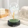 Flor Eterna Cubierta de Vidrio Rosa Luminoso Adorno Regalo del Día de San Valentín Decoración del Hogar Luz Nocturna LED Flor Artificial