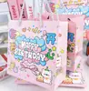 Lindo Bolso de Mano de Tamaño Pequeño Bolsa de Regalo Bolsa de Papel Grande Exquisita Estilo Ins Temporada de Graduación Embalaje para Regalo de Cumpleaños Compañero