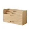Caja de Almacenamiento Gabinete de Madera Maciza tipo Escalera Montado en Pared Estante de Almacenamiento para Juego de Té Hecho a Mano Vitrina de Exhibición de Cajas Misteriosas Estantería para Carpetas