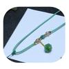 Corda de Colar Teto de Lótus Joia Cordão Dourado Corda com Pingente de Jade Corda Trançada à Mão de Alta Qualidade Cordão com Pingente Ajustável