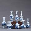 Novo estilo chinês cerâmica pequeno vaso pintado à mão azul e branco porcelana mesa-top flores secas hidropônico ornamentos pequeno estilo fresco para sala de chá no corredor