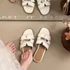 Nuevas Sandalias de Mujer Estilo 2026 para Usar con Faldas, Punta Abierta Hebilla de Viaje Sandalias Planas de Verano Versión Coreana