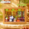 Tesouro Nacional Panda Miniatura Cena Casa Porta-Retrato 3D Artesanal DIY Ornamento Criativo Souvenir de Turismo Cultural e Criativo Presente