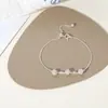Nuevo Estilo de Verano de Douyin Exquisito y Versátil Pequeño Fresco Pulsera de Circonita Personalizada Lujo Ligero Joyería de Mano de Alta Gama