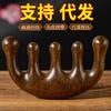Zhao Rusi Peine Meridiano para Cuero Cabelludo Mismo Estilo para Hombres y Mujeres Cabeza Cinco Dientes Peine de Masaje Peine de Madera para Raspar Nariz de Rana Pequeña Raspado