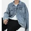 Jaqueta jeans masculina de corte solto, marca da moda, versátil, nova coleção de outono 2006, vestuário masculino para primavera e outono